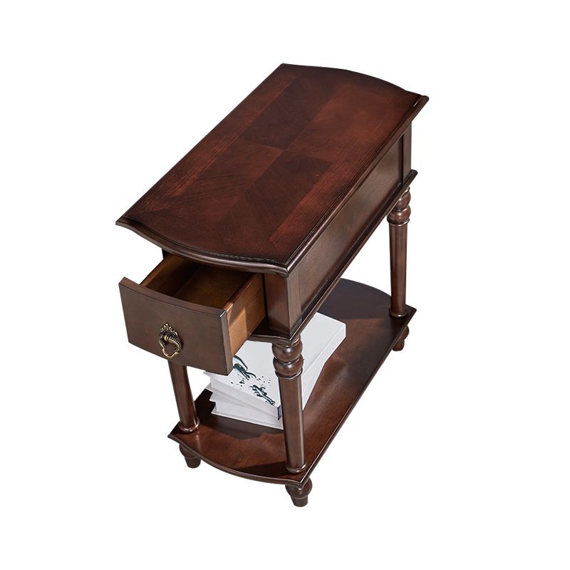 Solid Wood Bedside Cabinet Traditional Night Table for Bedroom