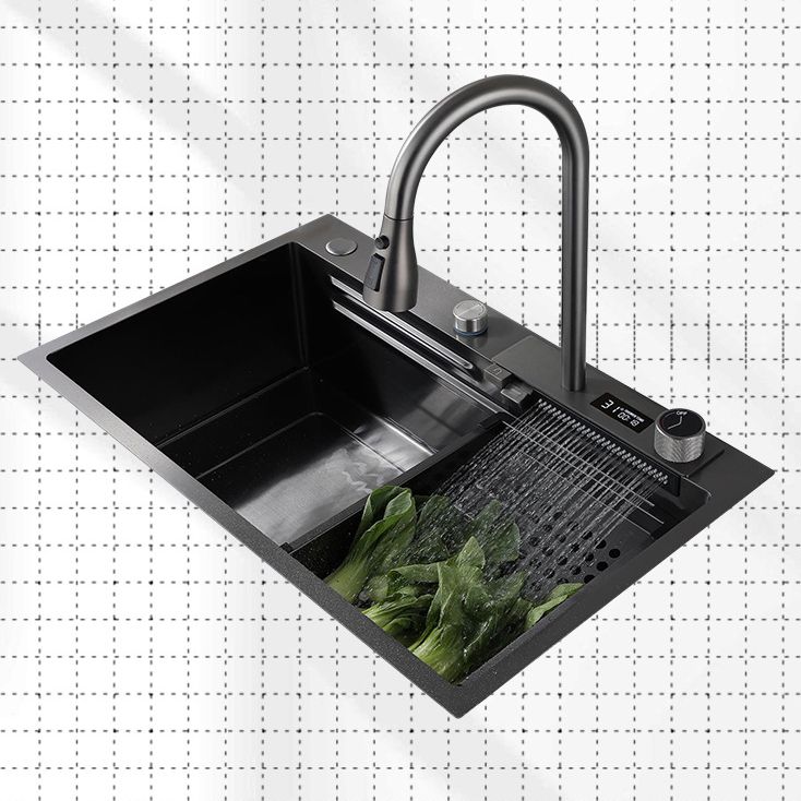 Stainless Steel Kitchen Sink Rectangular Shape Kitchen Sink with Drain Strainer Kit