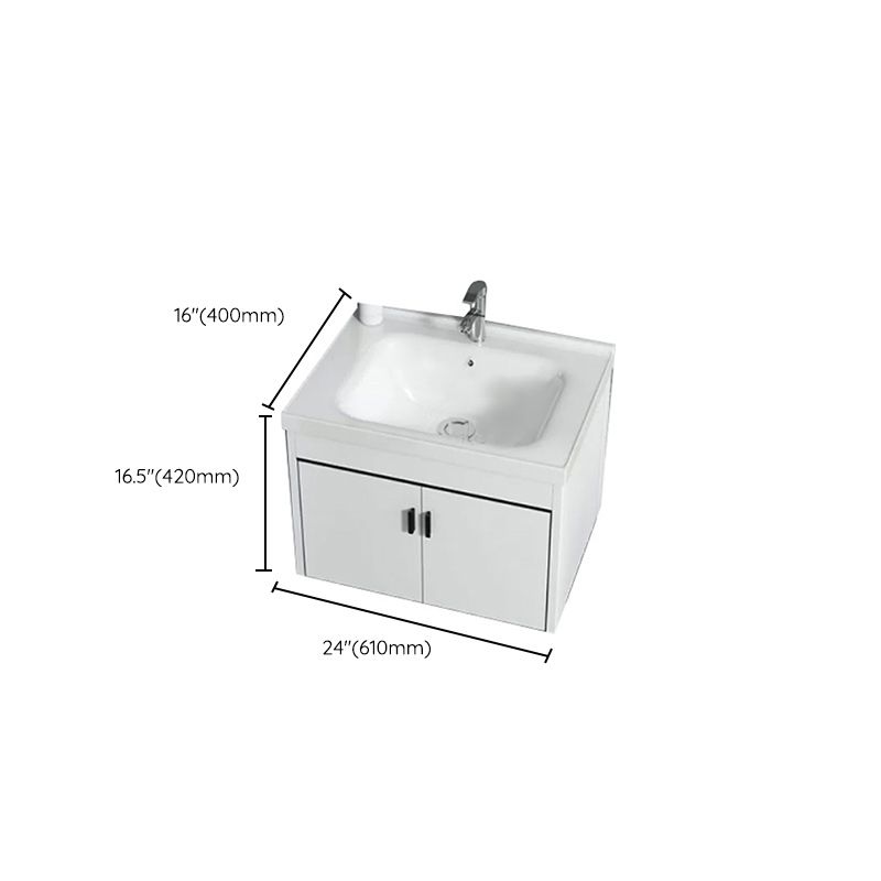 Wall-mounted Bathroom Vanity Modern Single-Sink Space Saver Vanity