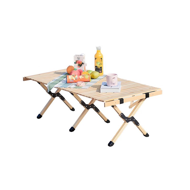 Solid Wood Rectangle Dining Table Contemporary Camping Table