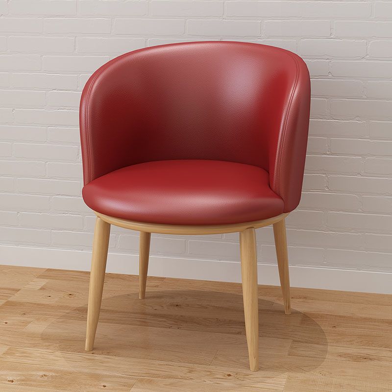 Modern Style Natural Iron Arm Chair Upholstered Side Chair for Dining Room