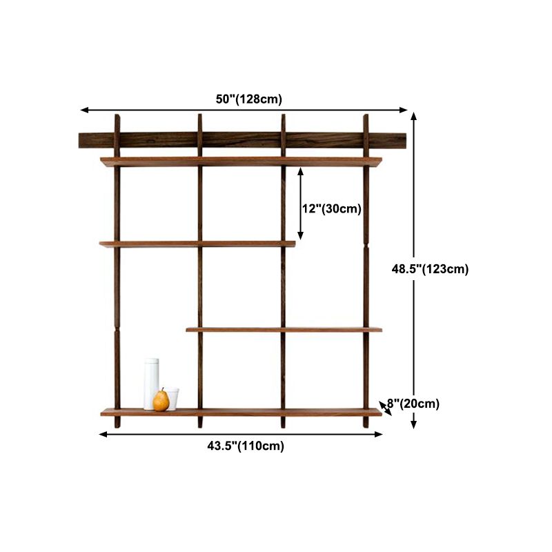 7.87"W Bookshelf Wall Mounted Industrial Style Bookcase for Study Room