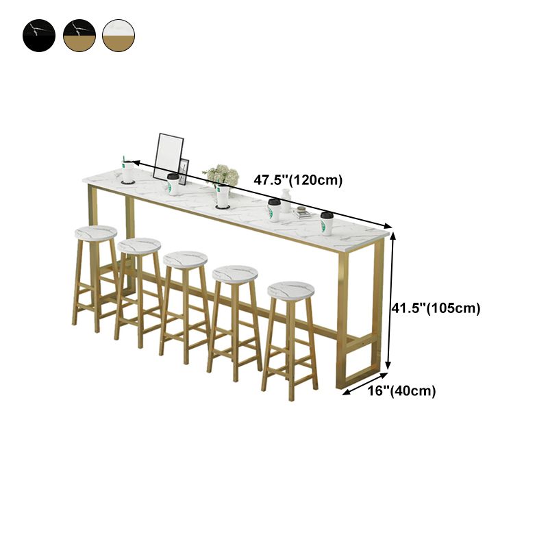 Rectangle Bar Dining Table Modern Bar Dining Table with Trestle Base