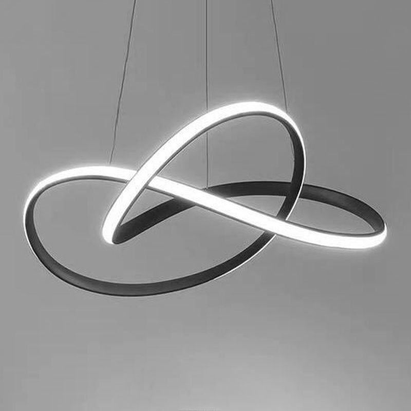 Plafond de style moderne Spiral Plafond Light 1-Light Aluminium Aluminium Éclairage en suspension