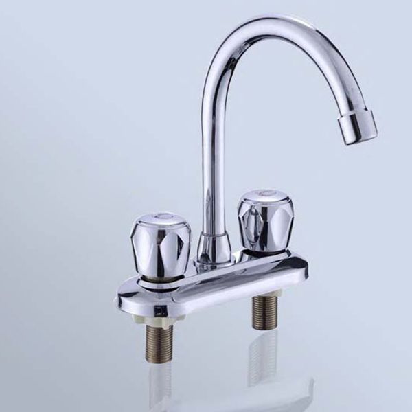 Modern Bar Prep Kitchen Faucet Brass Knob Handle with Deck Plate Kitchen Faucet