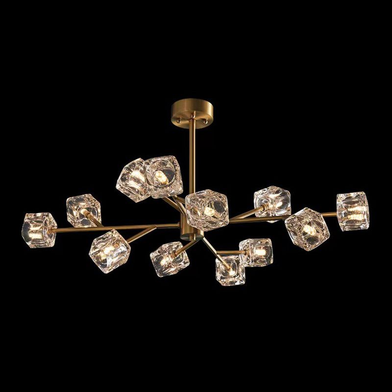 Sputnik Pendant Light Contemporary Crystal Hanging Lamp for Living Room