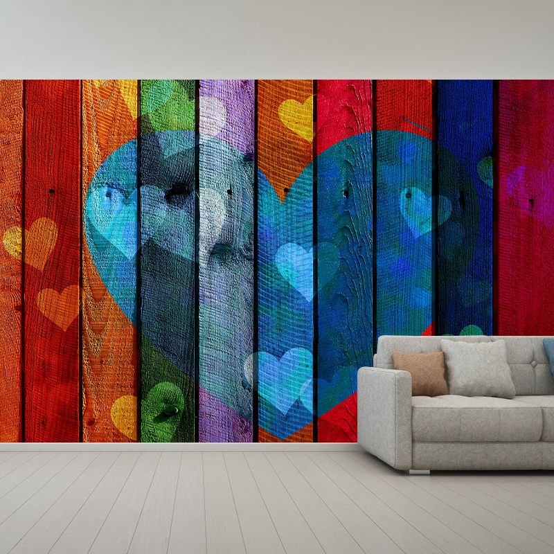 Customized Wood Surface Mural Wall Decals Home Decoration Living Room Wall Decor in Soft Color