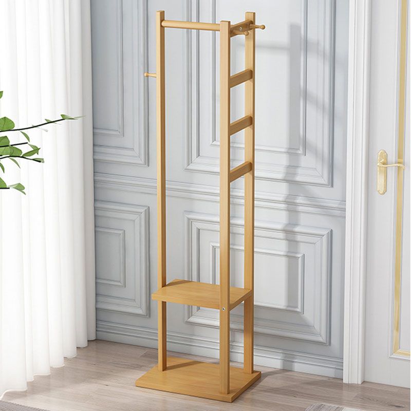 Gorgeous Free Standing Coat Rack Hanging Rail Hooks with Storage Shelf