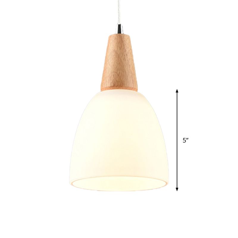 Bowl Drop Pender Nordic Matte Blanc Verre Blanc 1/2/3 Kit de lampe suspendue beige pour salle à manger