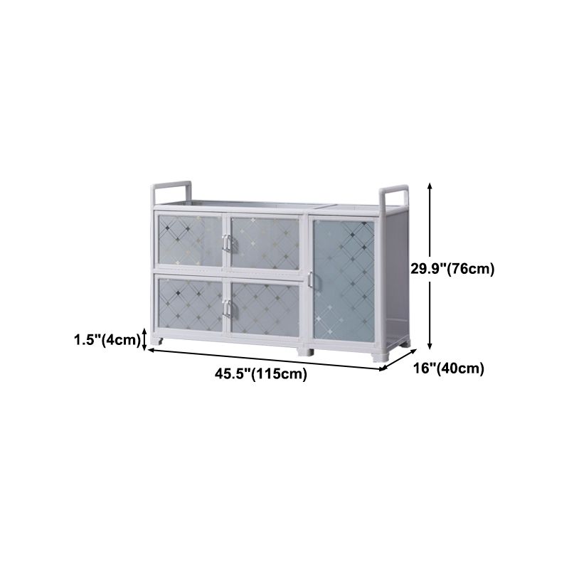 White Metal Contemporary Sideboard Cabinet Dining Room Sideboard