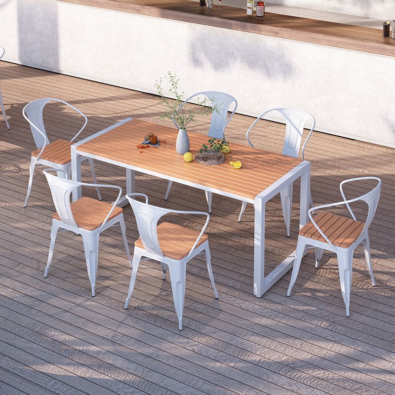 Industrial 1/2/3/5/7 Pieces Dining Set Reclaimed Wood Dining Table Set for Outdoor