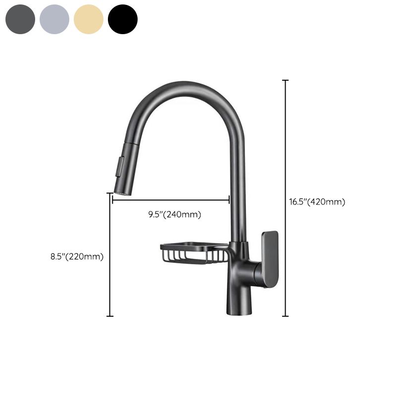 Modern 1-Handle Faucet Pull out Sprayer with Water Dispenser Faucet