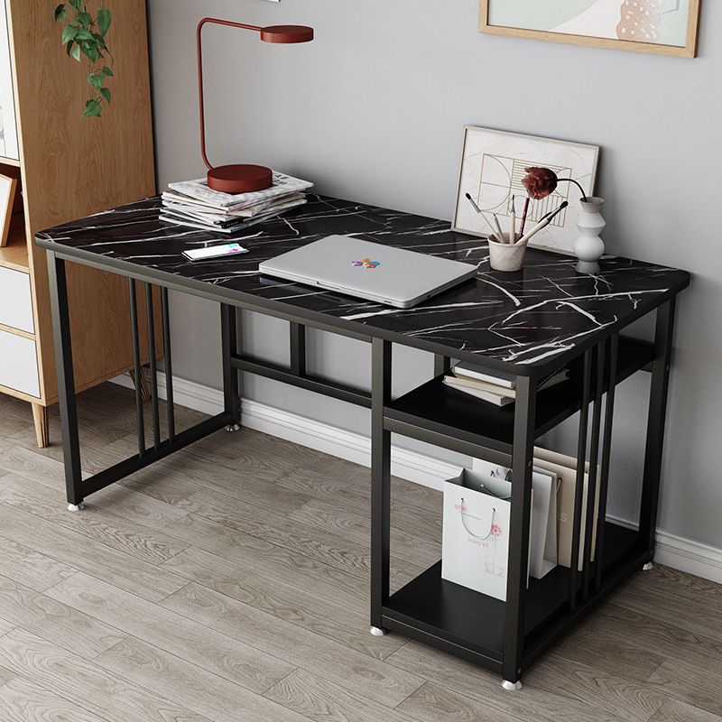 Glam Writing Desk Rectangular Manufactured Wood Office Desk for Bedroom and Living Room