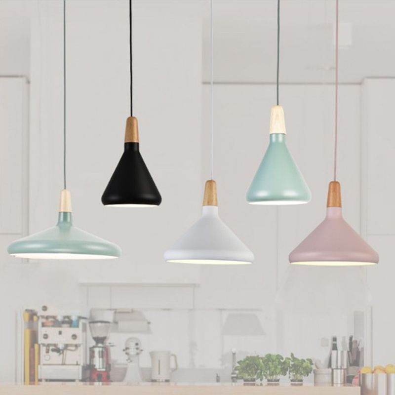 Modern Simplicity Cone Hanging Pendnant Lamp Aluminum Hanging Pendant Lights for Restaurant