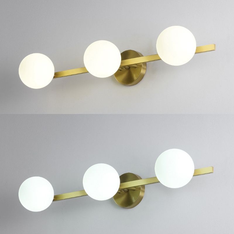 Bubble Sconce Light Fixture Minimalist Style Metal Gold Wall Lighting Fixture for Bathroom