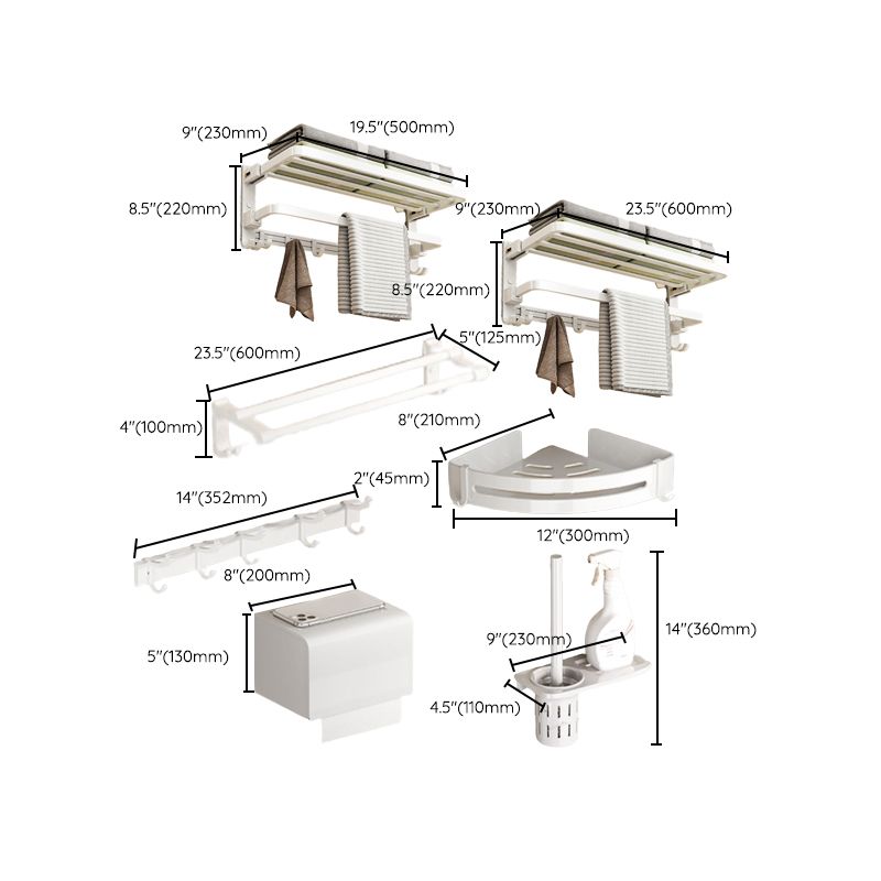 Adhesive Mount Metal Modern Bathroom Accessory As Individual Or As a Set