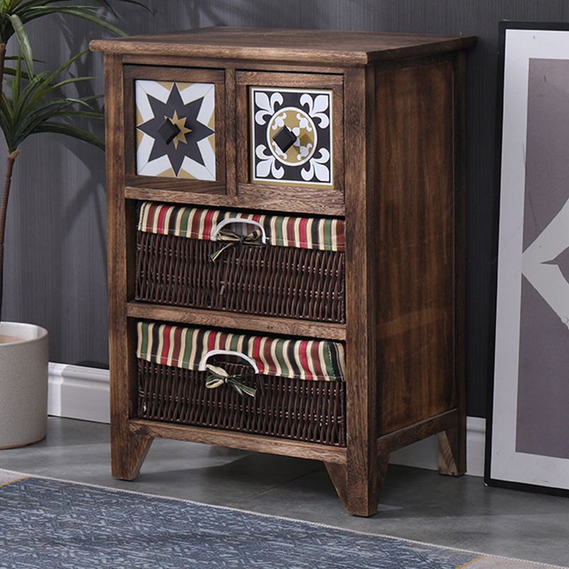 Modern Solid Wood Nightstand Drawers Storage 21 Inch H Legs Included Night Table