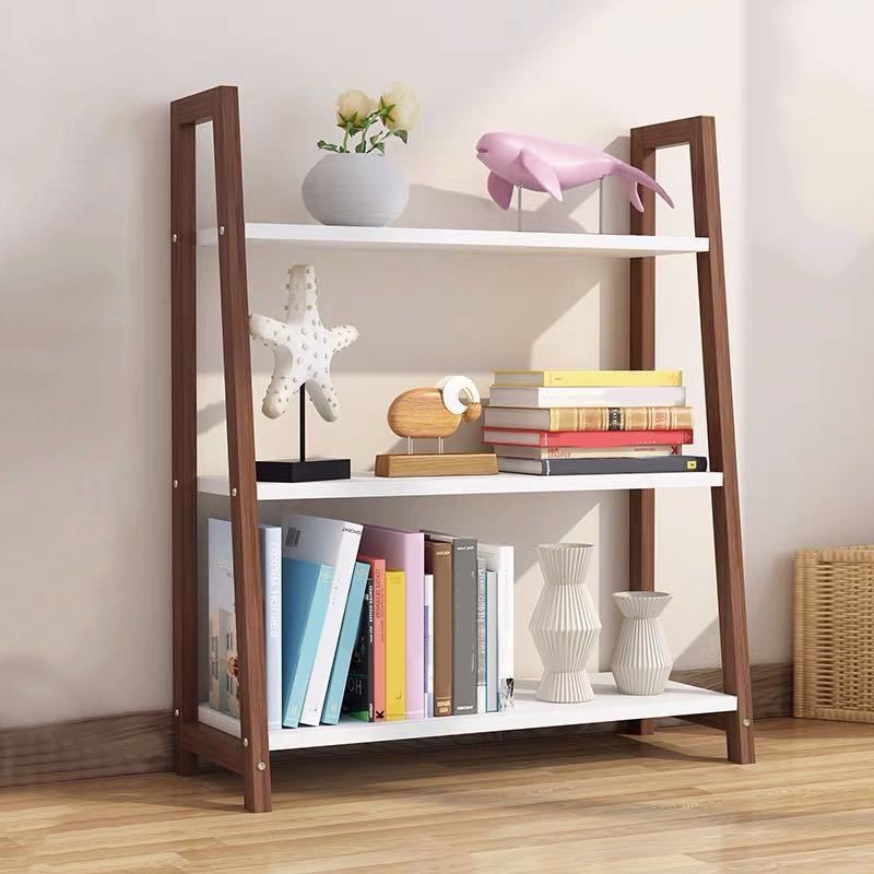 Contemporary Style Bookshelf Open Back Bookcase for Study Room and Office