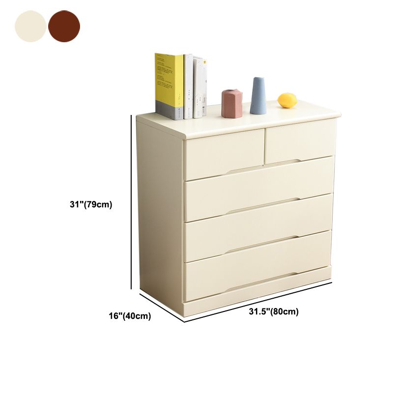 Traditional Solid Wood Storage Chest Bedroom Matte Finish Dresser