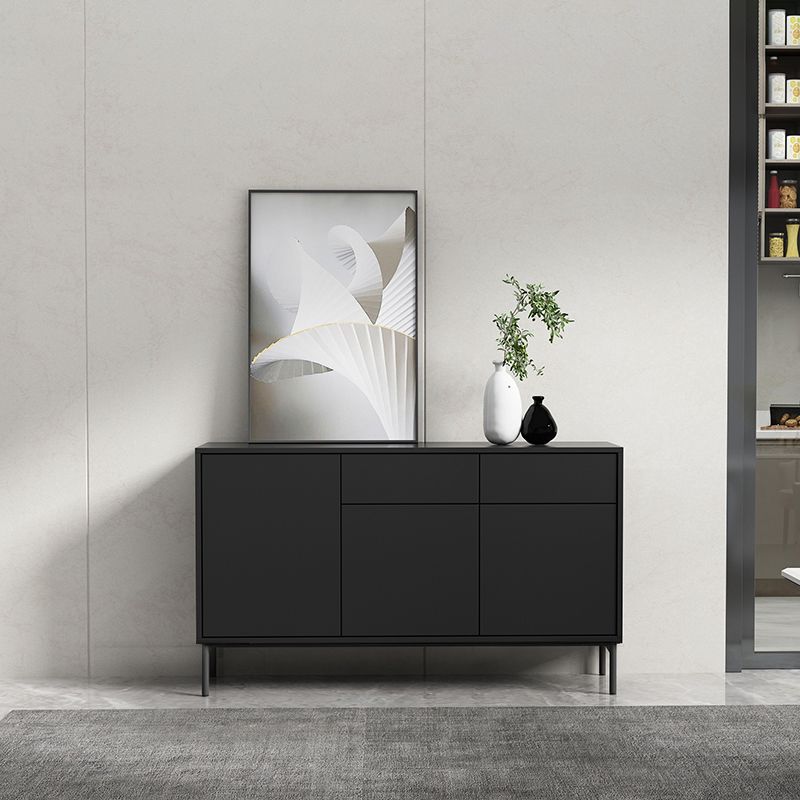 Modern Rectangle Storage Cabinet Sideboard Wooden Sideboard with Drawers and Doors