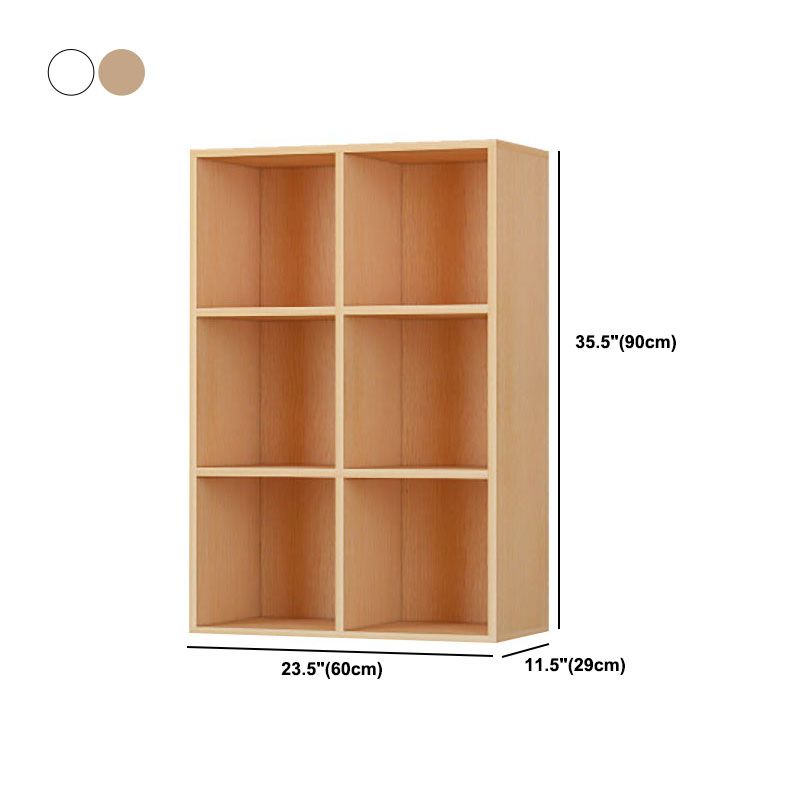 Modern Engineered Wood Shelf Bookcase Standard Closed Back Book Shelf for Living Room