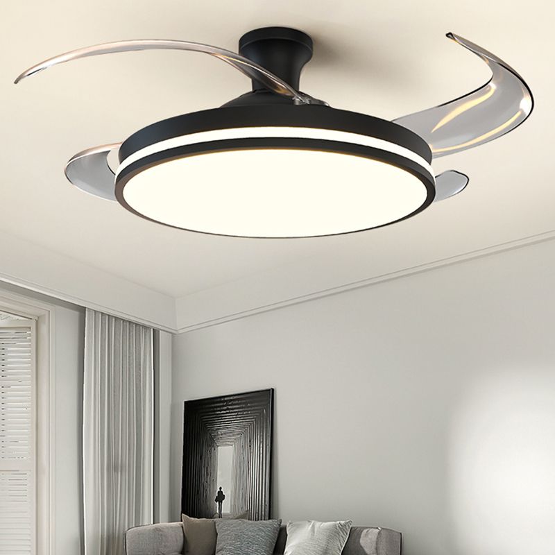 Contemporary Ceiling Fan Light Fixture Minimalist LED Ceiling Light for Bedroom