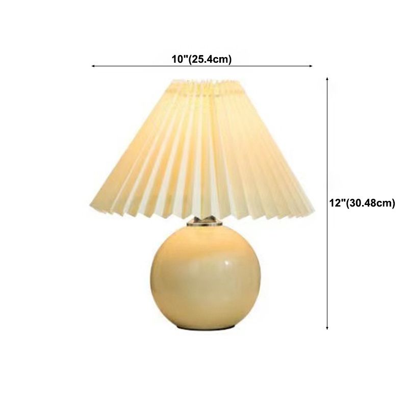 Nordic Style Ceramics Table Lamp Umbrella Shape Colorful Bulb Table Light for Bedroom