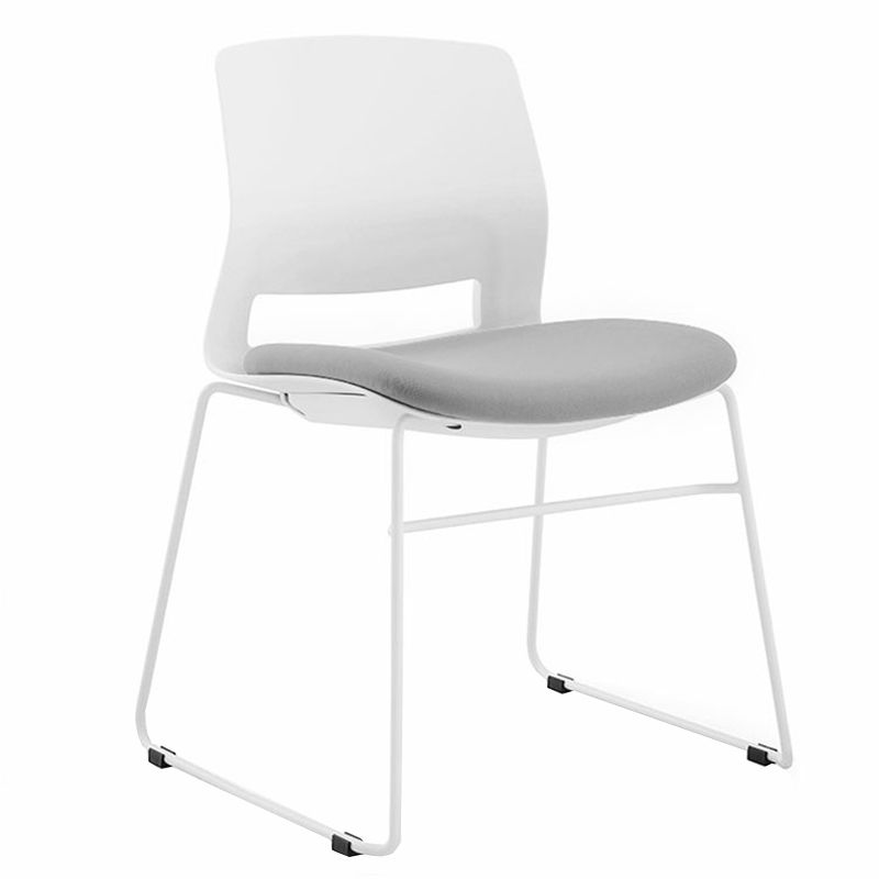 Contemporary Mid Back Office Chair White Frame Conference Chair