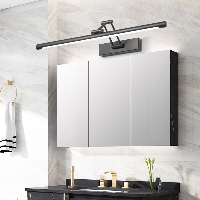 Estilo minimalista nórdico Luces de tocador de tocador montado en la pared aerodinámico lámparas de pared de tocador de metal para baño