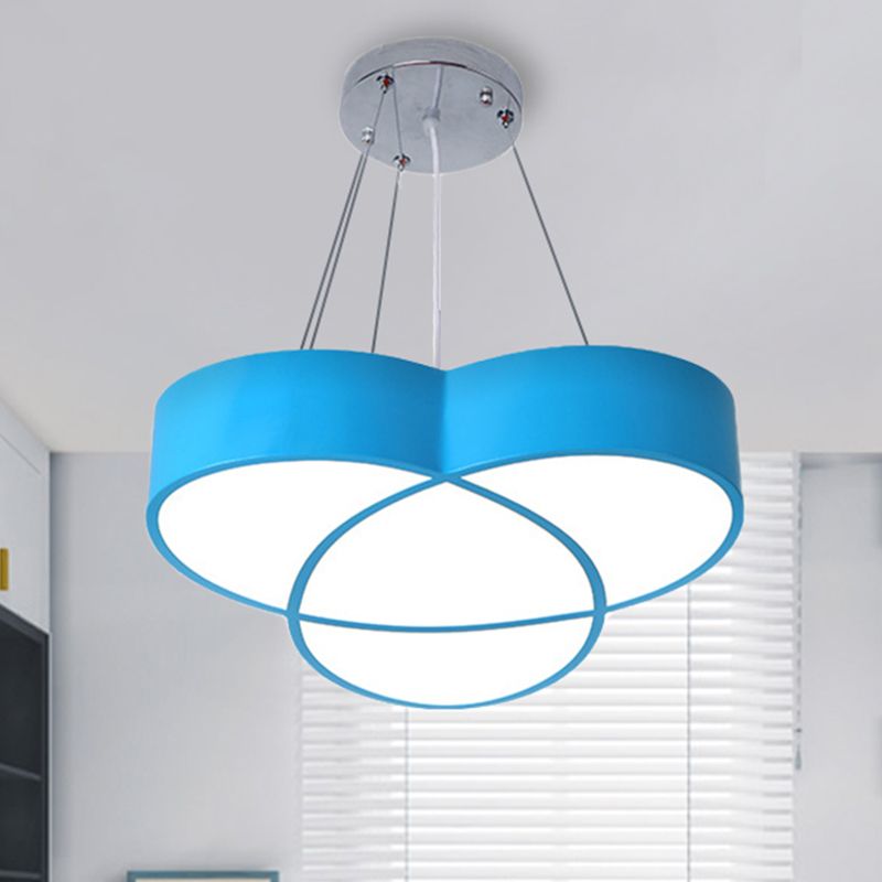 Flower Shape Pendant Light Creative Metal & Acrylic Pendant Lamp for Nursing Room