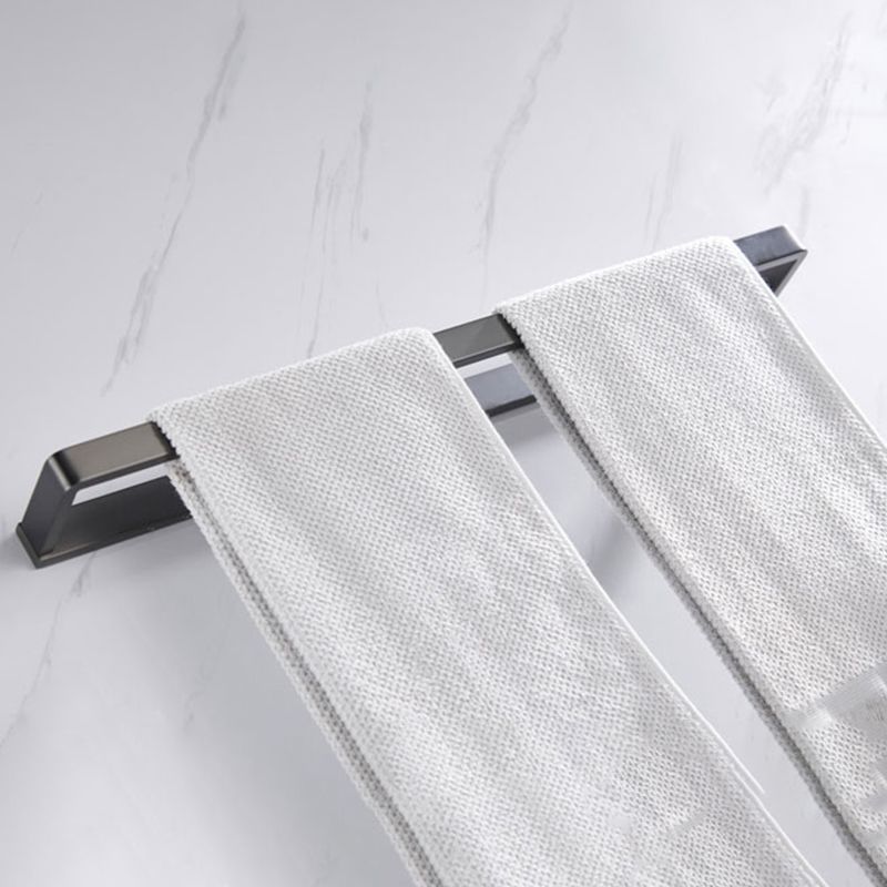 Gray 5-Piece Modern Bathroom Accessory Set in Stainless Steel