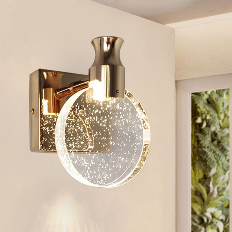 Crystal Round Tanity Wall Donce Modern Style 1 Light Toce Lighting Accesors