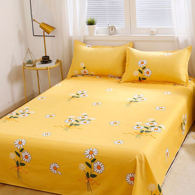 Twill Printed Bed Sheet Breathable Polyester Sheet Sets with A Pair of Pillow Cases