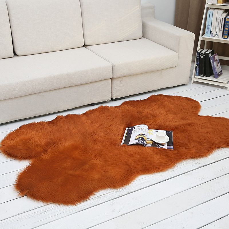 Lässiger Wohnzimmer Teppich Multi-Farbe Feste Farbe Innen Teppich Fluffy Nicht-Schlupf-Backing Easy Care Area Teppich