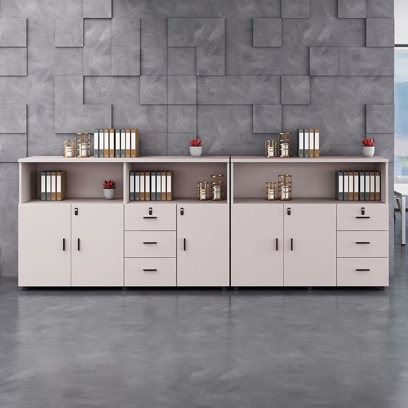 Wood Filing Cabinet Contemporary File Cabinet with Lock and Roll-out Shelves