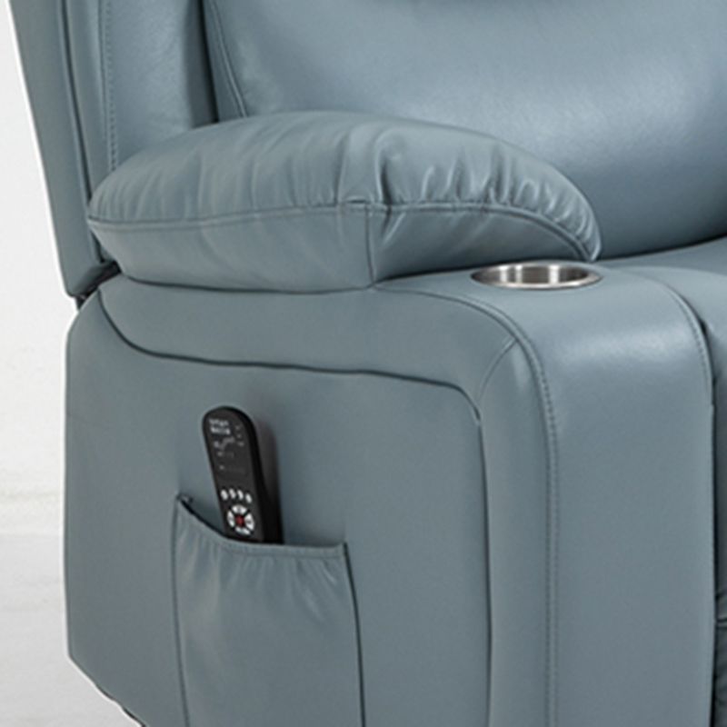 Traditional Home Theater Recliner Chair with Lumbar and Power-Push Botton