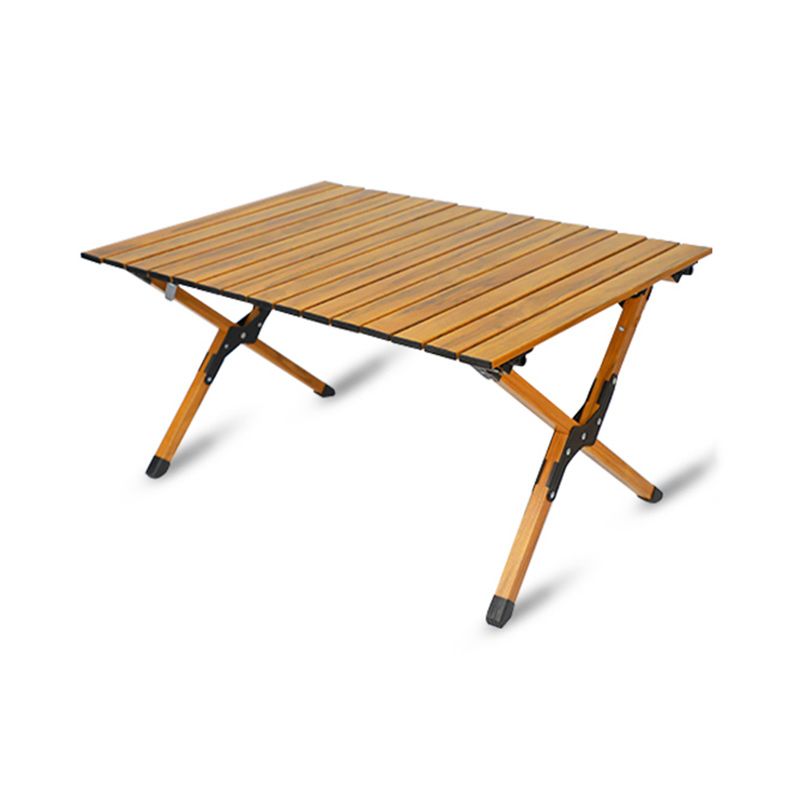 Modern Style Patio Table Outdoor Simple Yellow Metal Camping Table