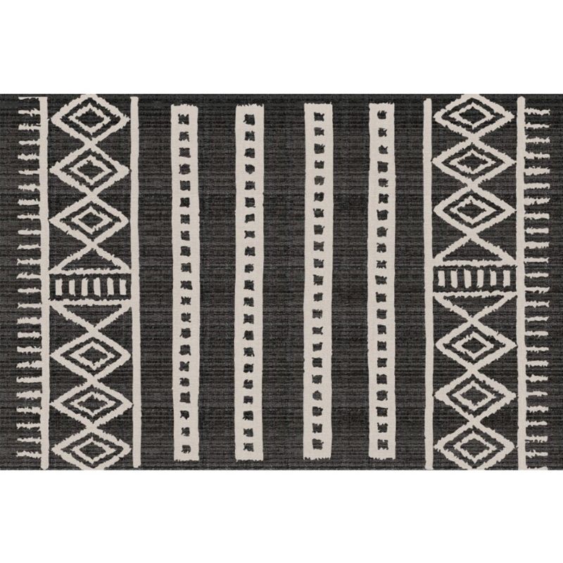 Tapis de motif géométrique occidental Tapis en polypropylène multi-couleurs Tapis antidérapant Aniple