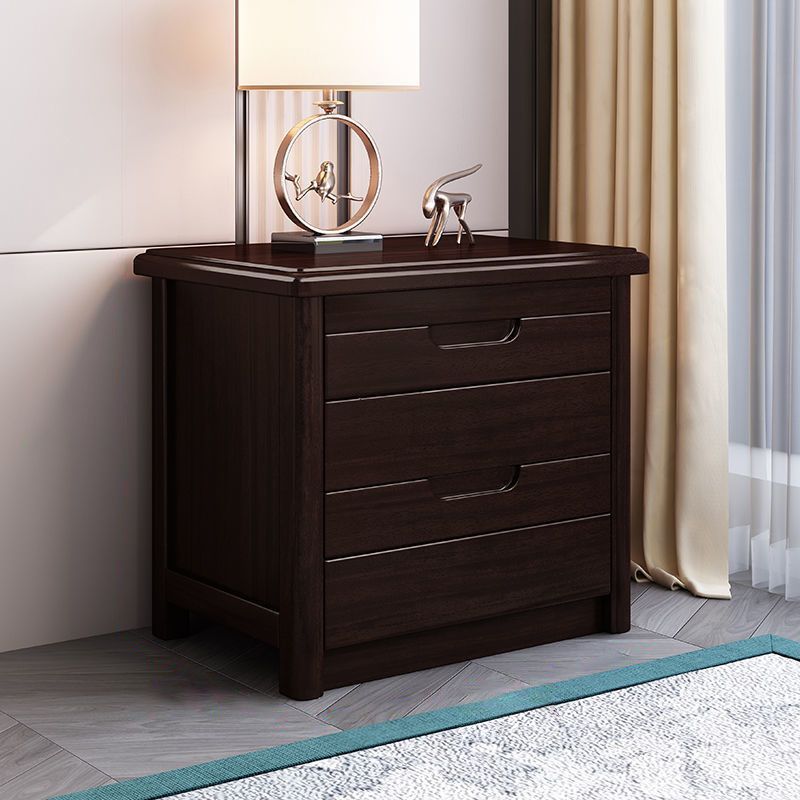 2 Drawers Traditional Accent Table Nightstand Antique Finish Bed Nightstand