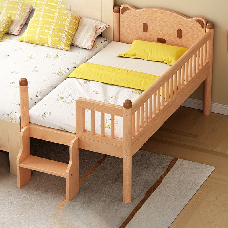 Scandinavian Solid Wood Nursery Bed Guardrail Rectangle Baby Crib