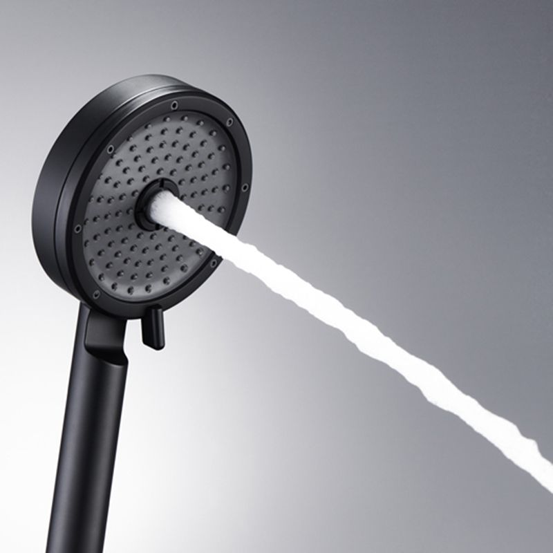 Matte Black Handheld Shower Head Modern 3-Jet Round Wall-Mount Handheld Shower Head