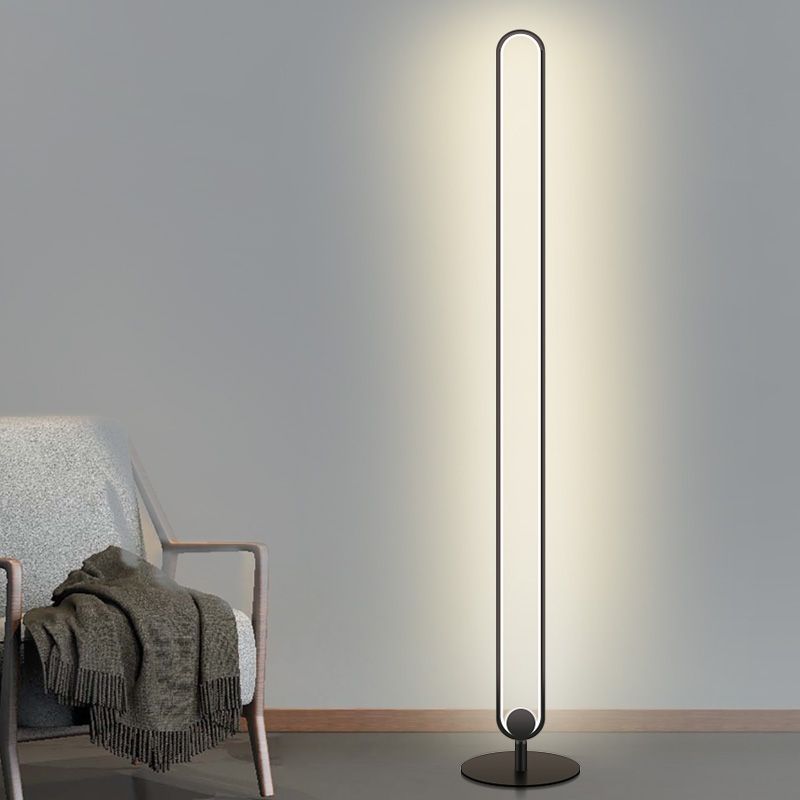 Lámpara de lámpara LED lineal de estilo moderno Luz de piso creativo para sala de estar