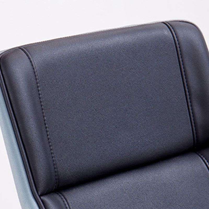 Fixed Arms Desk Chair High-back Ergonomic Leather Office Chair