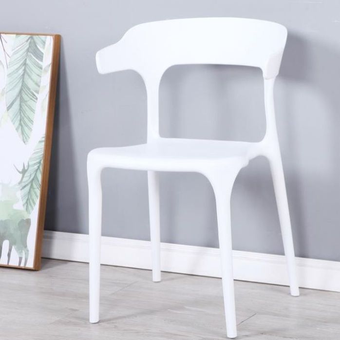 Contemporary Style Chair Armless Chair for Kitchen with Plastic Legs