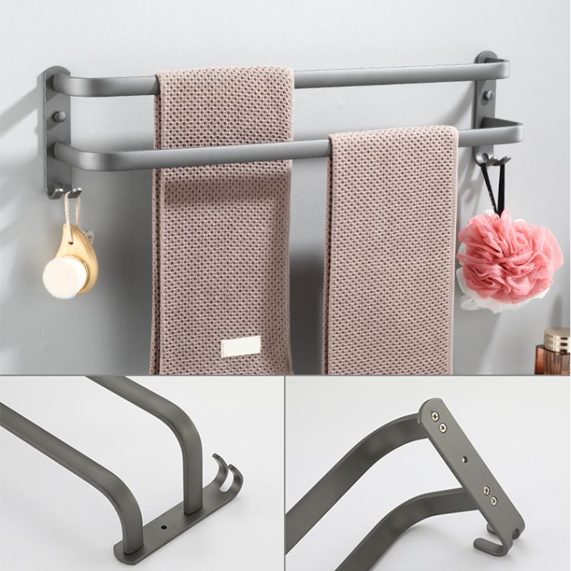 Modern Bathroom Hardware Set Towel Bar Grey Bath Shelf Bathroom Set