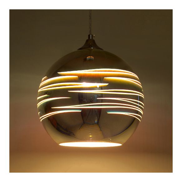 Contemporary Orb Mini Pendant Light Glass Shade One Head Hanging Lamp for Bar Cafe