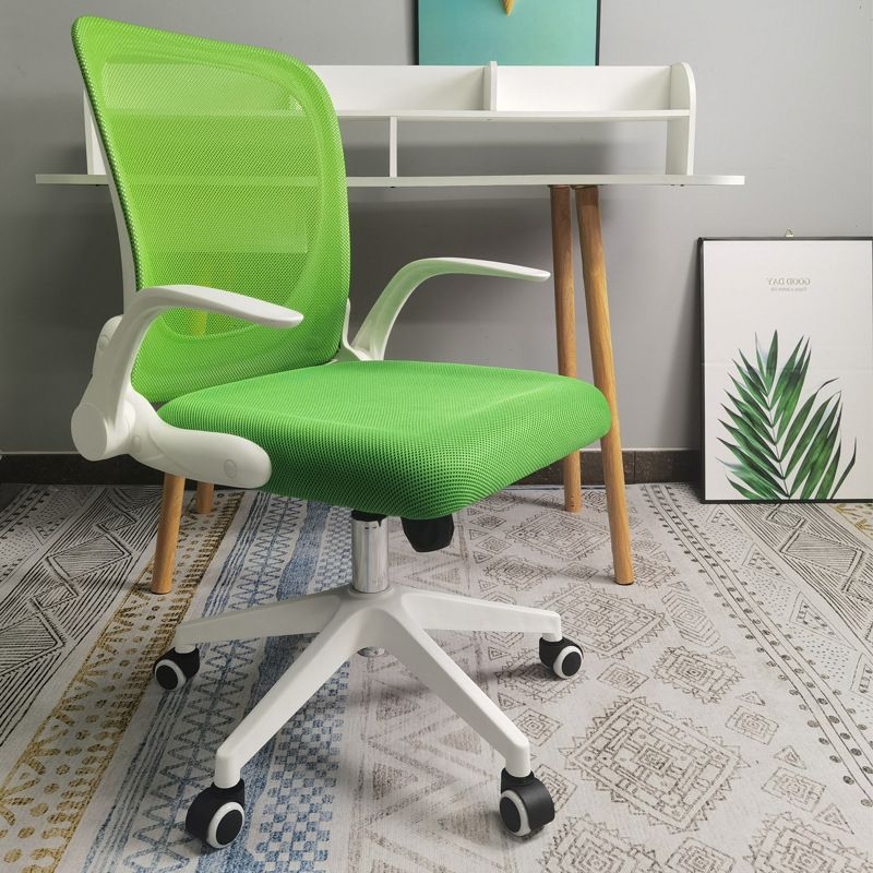 Modern Desk Chair Mesh Conference Chair Mid-Back Chair with Wheels