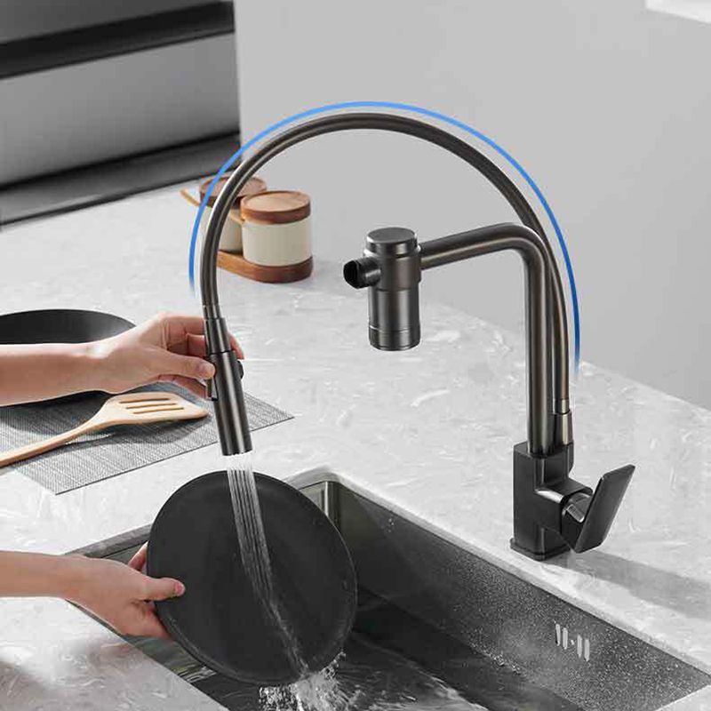 Single Handle Kitchen Faucet with Supply Lines Kitchen Sink Faucet with Pull down Sprayer