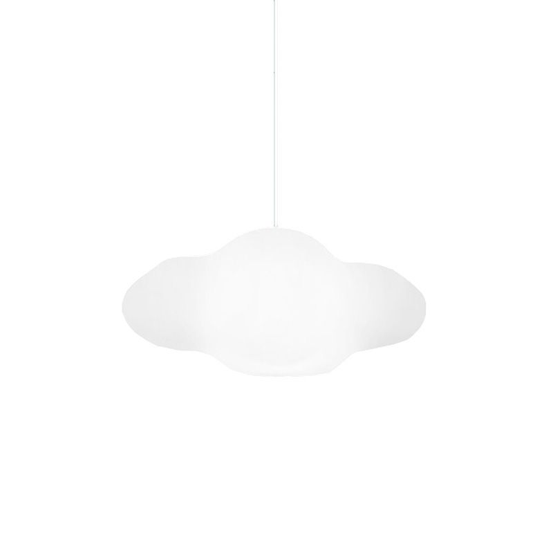 White Cloud Hanging Light Modern PE 1 Light White Pendant Light in Warm/White for Bedroom