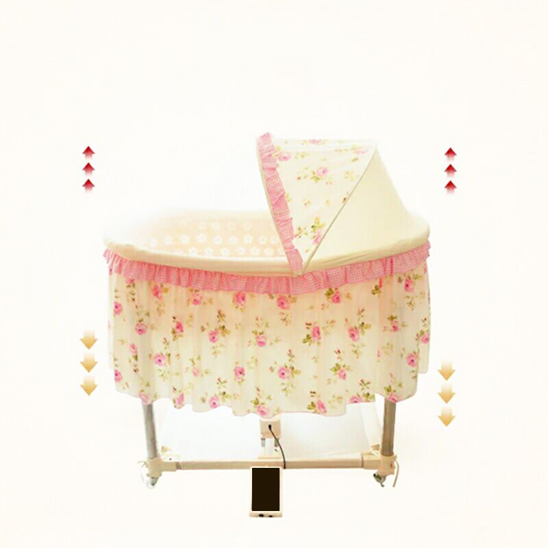 Electric Crib Cradle Rocking Oval Crib Cradle for Newborn and Baby